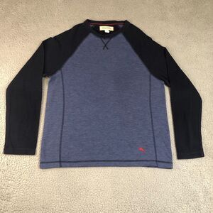 Tommy Bahama Shirt Mens Medium Blue Knit Pullover Crew‎ Neck Preppy Classiccore